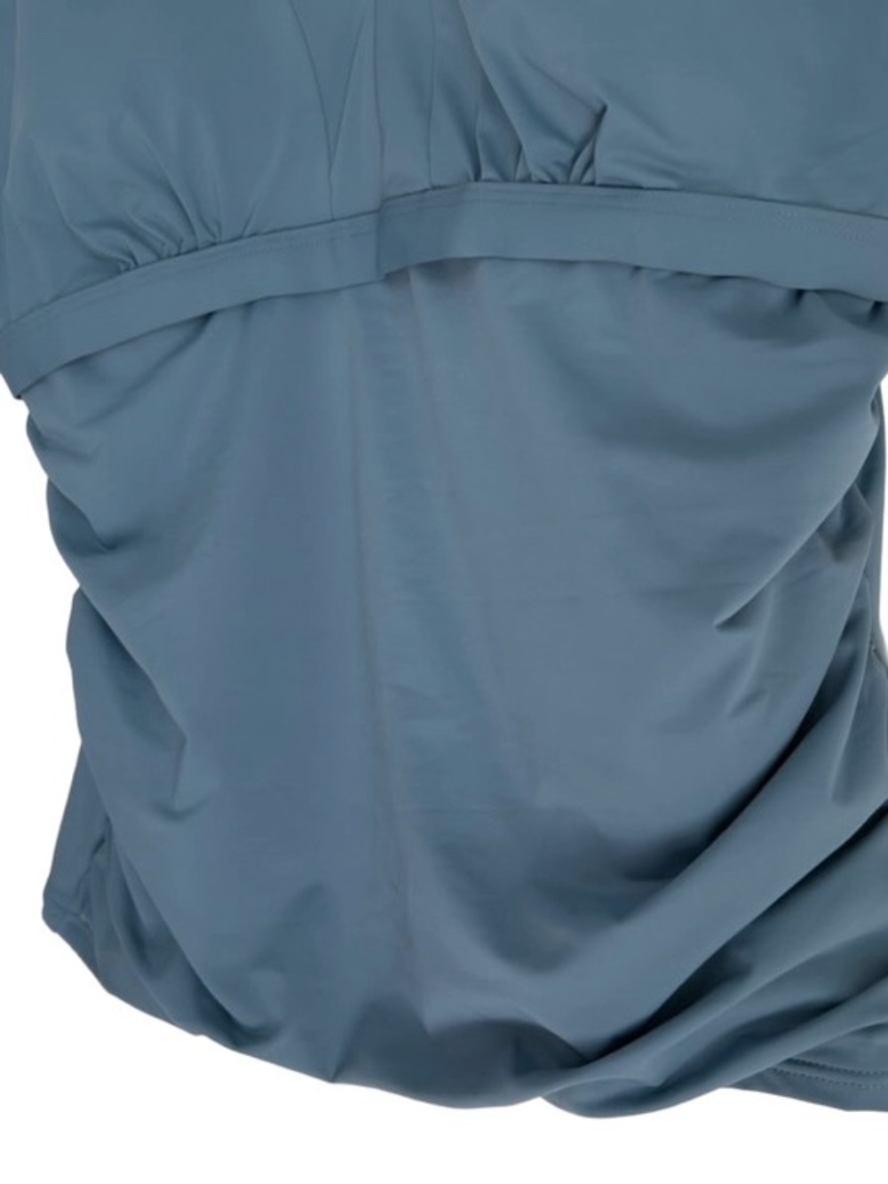 La Vie En Rose Slate Blue V‑Neck Swim Suit Cami Tankini Top Modest Built In Bra - Picture 2 of 6